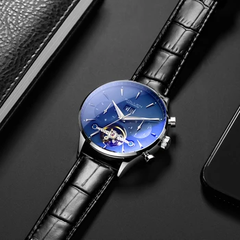Tourbillon Automatic Mechanical Watch Men 2019 New Men's Watches Waterproof 30M Sapphire Crystal Leather Strap erkek kol saati
Tourbillon Automatic Mechanical Watch Men 2019 New Men's Watches Waterproof 30M Sapphire Crystal Leather Strap erkek kol saati