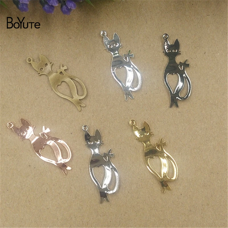 BoYuTe 100 Pcs 10*30MM 7 Colors Filigree Cat Charms Wholesale Brass Material Vintage DIY Jewelry Pendant Charms
BoYuTe 100 Pcs 10*30MM 7 Colors Filigree Cat Charms Wholesale Brass Material Vintage DIY Jewelry Pendant Charms