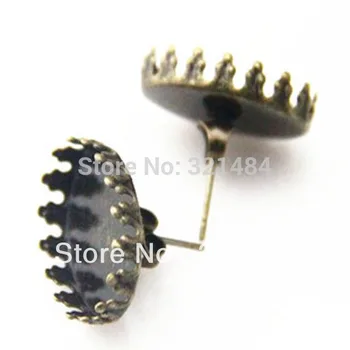 Antique Bronze 300pcs 10x14mm Oval Cameo Setting Earring Post Crown Edge Base Blank with Stopper Stud Findings
Antique Bronze 300pcs 10x14mm Oval Cameo Setting Earring Post Crown Edge Base Blank with Stopper Stud Findings