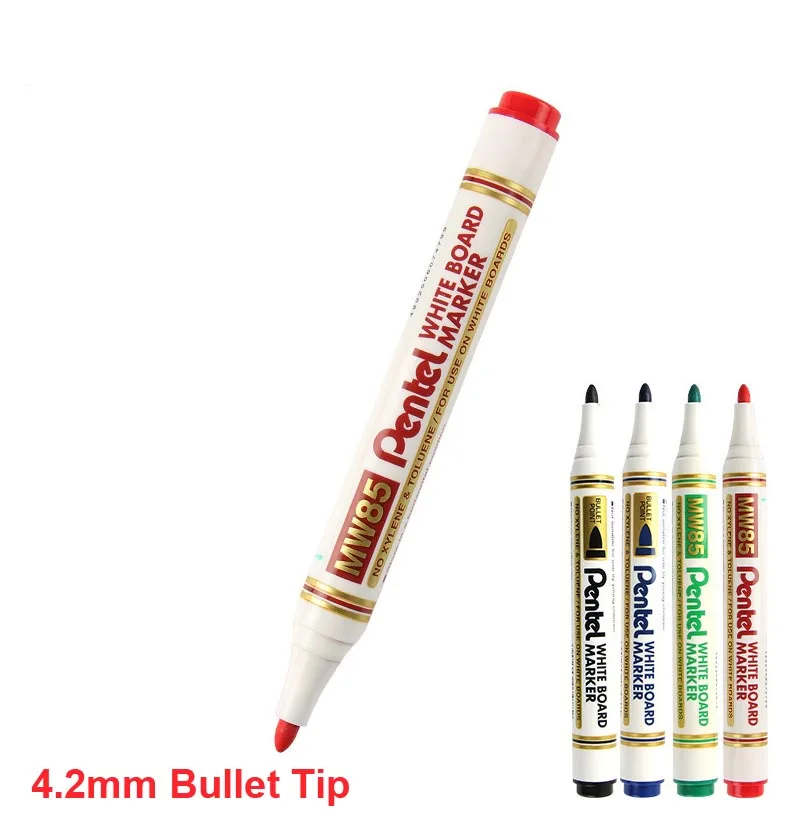 Bullet Tip Pentel MW85 White Board Dry Wipe Marker Pen