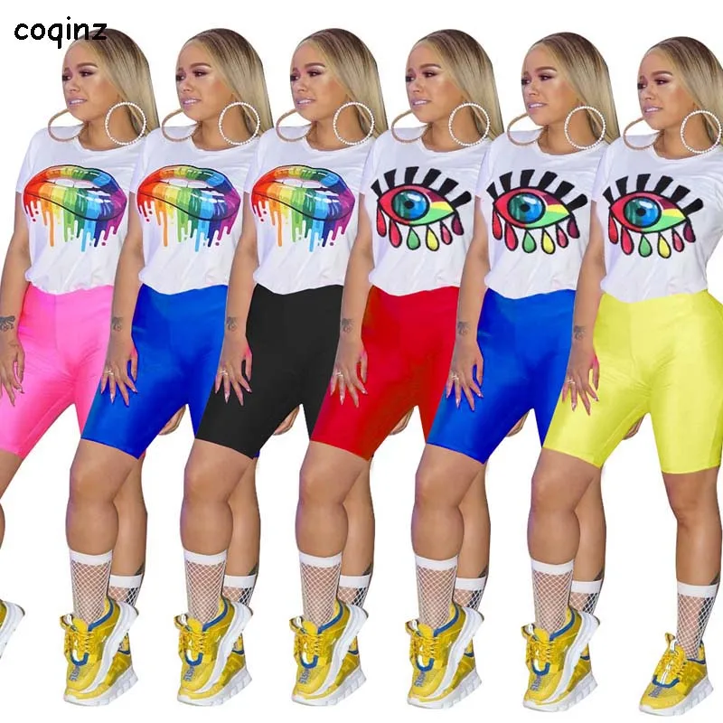 plus size 2019 two piece set eyes tracksuit women club outfits 2 top and pants matching sets clothes 3693 | Женская одежда