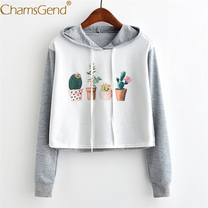 Chamsgend Hoodies Sweatshirts Women Newly Deisgn Cactus Print Crop Top Gray Long Sleeve Female Pullover Hoodie Sweatshirt 71219
Chamsgend Hoodies Sweatshirts Women Newly Deisgn Cactus Print Crop Top Gray Long Sleeve Female Pullover Hoodie Sweatshirt 71219