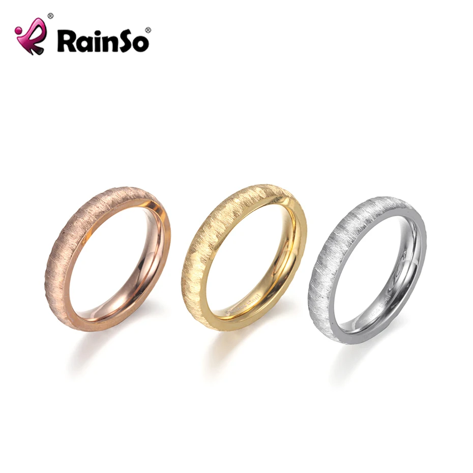 Женские круглые кольца из нержавеющей стали Rainso розовое золото/золото украшения