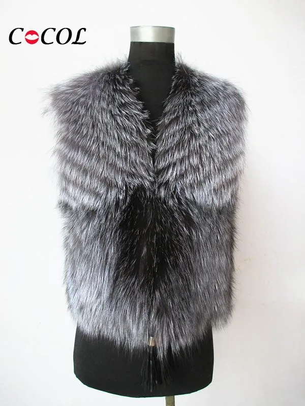 New Real genuine natural Sliver fox fur Vest women luxury coat fur jacket Free shipping outerwear customized big size 5XL
New Real genuine natural Sliver fox fur Vest women luxury coat fur jacket Free shipping outerwear customized big size 5XL