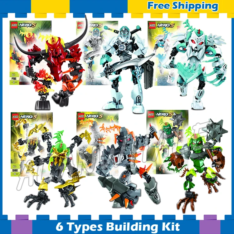 6Types Hero Factory 5.0 PYROX SCAROX BRUIZER OGRUM STORMER FROST BEAST Model Sets Kits Blocks Toys Bricks Compatible With Lego
6Types Hero Factory 5.0 PYROX SCAROX BRUIZER OGRUM STORMER FROST BEAST Model Sets Kits Blocks Toys Bricks Compatible With Lego