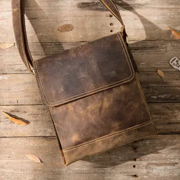Mens Crazy Horse Leather Shoulder Vintage Cow Skin Genuine Cowhide Male Casual Flap Retro Messenger Bags
Mens Crazy Horse Leather Shoulder Vintage Cow Skin Genuine Cowhide Male Casual Flap Retro Messenger Bags