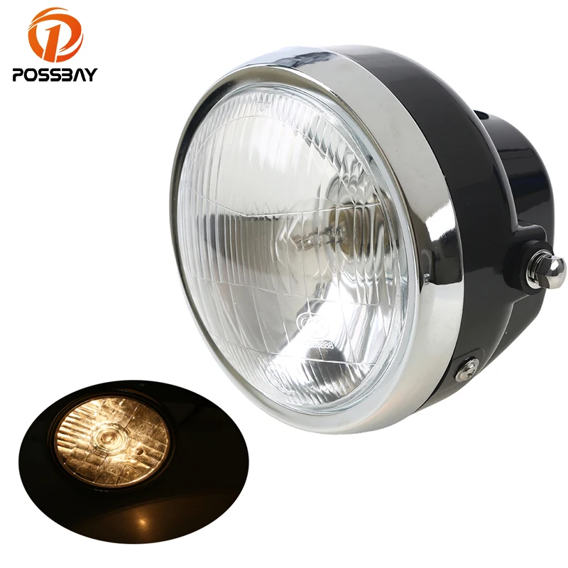 POSSBAY Universal Motorcycle Headlight Round Amber Light Halogen for Suzuki Honda JH 70 Custom Cafe Racer Motorbike Headlamp
POSSBAY Universal Motorcycle Headlight Round Amber Light Halogen for Suzuki Honda JH 70 Custom Cafe Racer Motorbike Headlamp