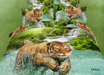 tiger print bed sheet set 3d animal duvet cover queen size 4/5pcs green natrual bedspreads king size children boys home textile
tiger print bed sheet set 3d animal duvet cover queen size 4/5pcs green natrual bedspreads king size children boys home textile
