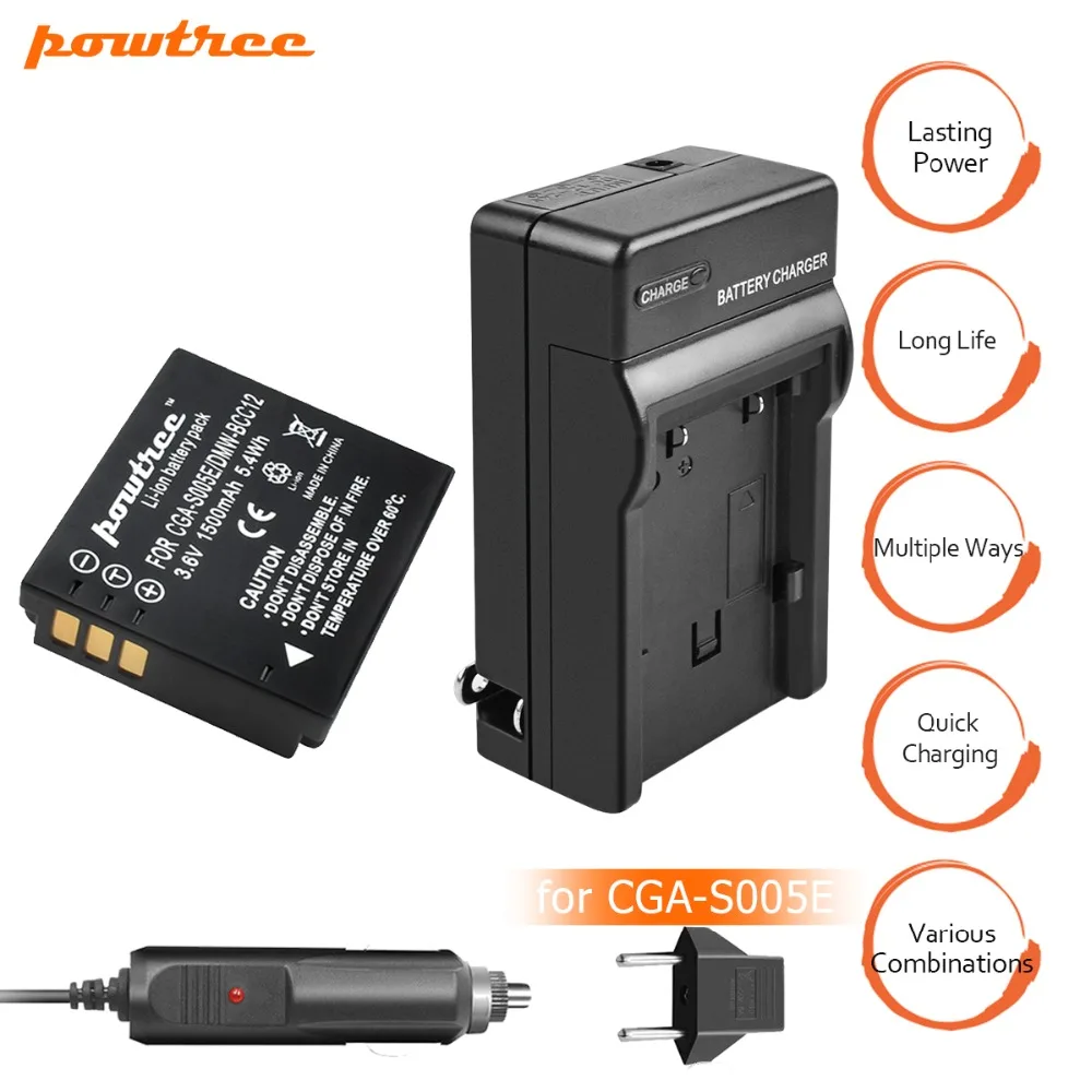 1X CGA-S005E S005 Rechargeable Battery+Charger for Panasonic Lumix DMC-LX1 LX2 LX3 FX3 DMW-BCC12 For FUJI NP-70 DB60 DLI106 L15
1X CGA-S005E S005 Rechargeable Battery+Charger for Panasonic Lumix DMC-LX1 LX2 LX3 FX3 DMW-BCC12 For FUJI NP-70 DB60 DLI106 L15