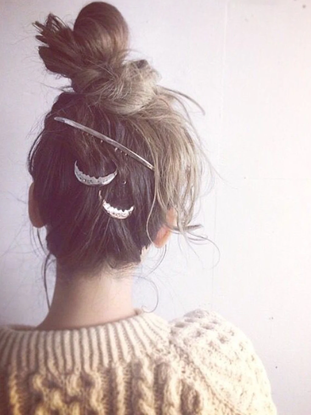 Long Bent-Shape Hair Side Comb Pin Clip Women's Hair Styling Accessory Silver High Quality alloy