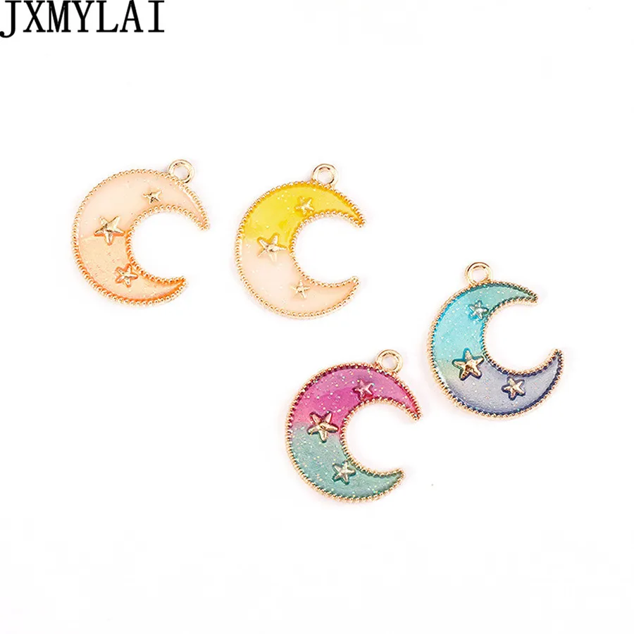 JXMYLAI Colorful Moon Stars Earrings Necklace Bracelet Charms Pendants Charms For Jewelry Making
JXMYLAI Colorful Moon Stars Earrings Necklace Bracelet Charms Pendants Charms For Jewelry Making