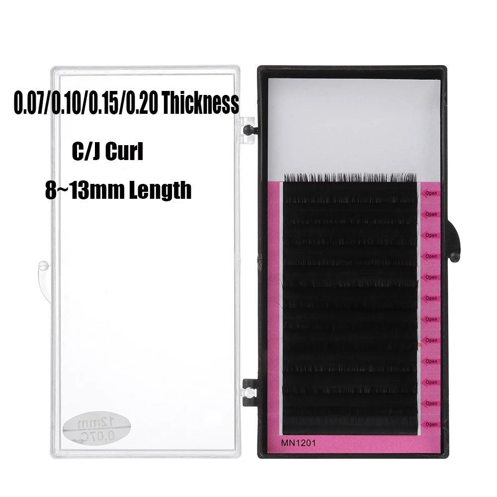 12 lines 0.07/0.10/0.15/0.20 C J Curl Thickness Individual Volume Natural Long Black Lashes Soft Handmade Individual Lashes
12 lines 0.07/0.10/0.15/0.20 C J Curl Thickness Individual Volume Natural Long Black Lashes Soft Handmade Individual Lashes