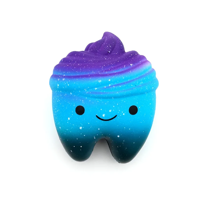 

Squishy Soft Exquisite Fun Galaxy Starry tooth Toys teeth Scented Squish Slow Rising Stress Reliever Squeeze Toy Squishe