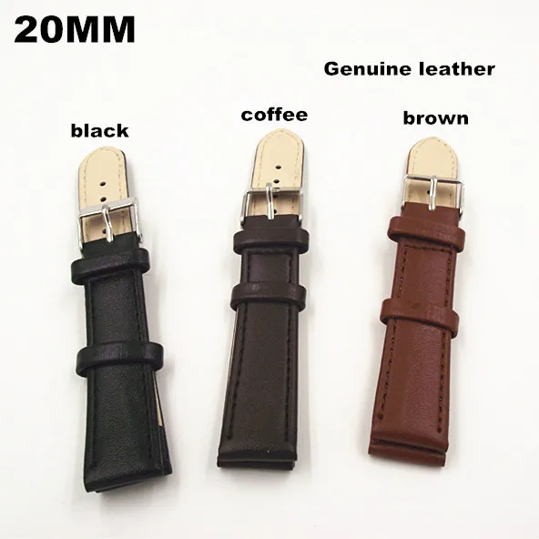 Wholesale 100PCS / lot High quality 20MM watch band Genuine leather Watch strap brown , coffee ,black color 3 color available
Wholesale 100PCS / lot High quality 20MM watch band Genuine leather Watch strap brown , coffee ,black color 3 color available