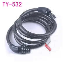 Universal TY532 Bike Anti-theft Lock Mountain Bike Portable Code Lock Circle Lock Wire Lock 180g(China)
