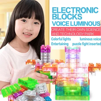 Power touch luminous building blocks DIY Kits children's educational circuit electronic teaching aids lighting mosaic blocks
Power touch luminous building blocks DIY Kits children's educational circuit electronic teaching aids lighting mosaic blocks