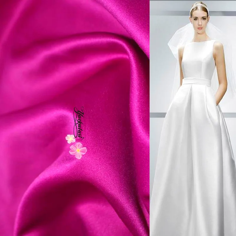 YACKALASI Bridal Gown Satin Fabric For Women Dress 1 metre High Quality Matte Taiwan Wedding Dress Fabric 120G/M2 150CM Wide
YACKALASI Bridal Gown Satin Fabric For Women Dress 1 metre High Quality Matte Taiwan Wedding Dress Fabric 120G/M2 150CM Wide