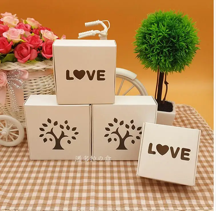 Image 11.11 6.5*6.5*3cm New White Paper Gift Box Wedding Party Supply Accessories Favor Handmade Soap Candy Packaging Boxes