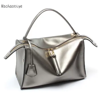 Mschastiye Women Genuine Leather Handbags Autumn and winter Cowhide leather Casual Tote Bags Women shoulder bag Silver/Red/Black
Mschastiye Women Genuine Leather Handbags Autumn and winter Cowhide leather Casual Tote Bags Women shoulder bag Silver/Red/Black