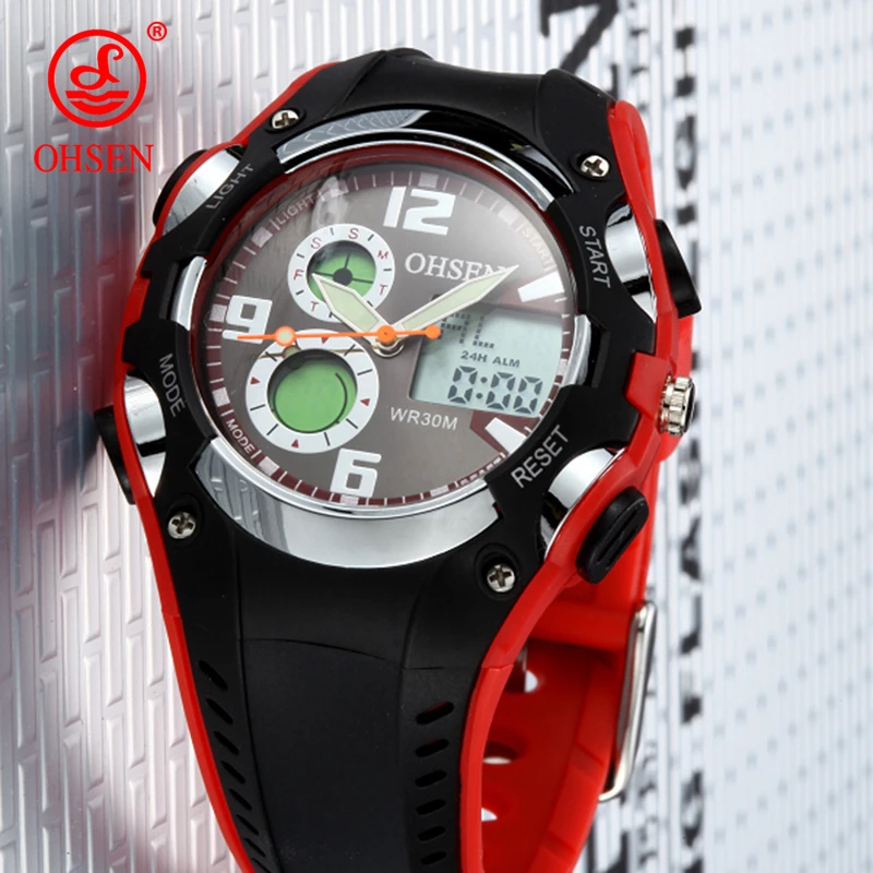 Hot OHSEN AD1309 Men Sports Watches Analog Digital Quartz 3ATM Waterproof Dive Fashion Military Watch Relogio Male Clock Gifts
Hot OHSEN AD1309 Men Sports Watches Analog Digital Quartz 3ATM Waterproof Dive Fashion Military Watch Relogio Male Clock Gifts