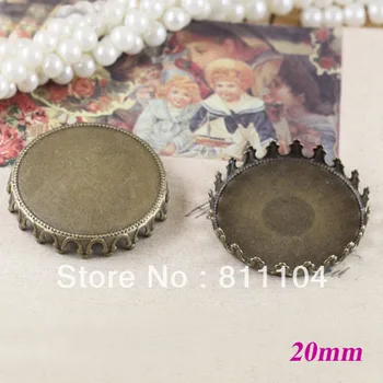 20mm Antique Bronze Plated Copper Blank Crown Pendant Trays Bases Bezel DIY Cameo CABs Jewelry Findings Settings Wholesale
20mm Antique Bronze Plated Copper Blank Crown Pendant Trays Bases Bezel DIY Cameo CABs Jewelry Findings Settings Wholesale