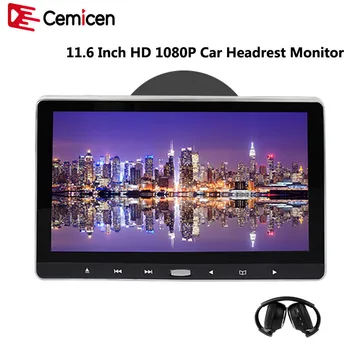 Cemicen 11.6 Inch Car Headrest DVD Player Monitor Touch Button Support Video HD 1080P/USB/SD/IR/FM Transmitter/HDMI/Speaker/Game
Cemicen 11.6 Inch Car Headrest DVD Player Monitor Touch Button Support Video HD 1080P/USB/SD/IR/FM Transmitter/HDMI/Speaker/Game
