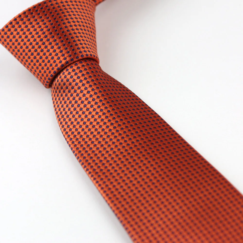Men's Suit Ties New Design Deep Orange With Blue Spots Checks NeckTie Skinny Tie 7cm Dress Shirts Wedding Cravat Gravatas
Men's Suit Ties New Design Deep Orange With Blue Spots Checks NeckTie Skinny Tie 7cm Dress Shirts Wedding Cravat Gravatas