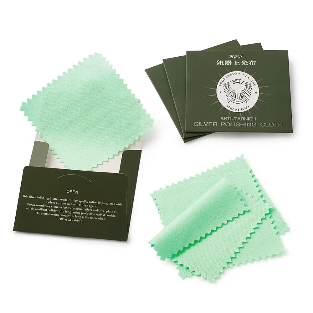 pandahall 50pcs Silver Polishing Cloth, Antitarnish, Square, about 7.5cm wide, 7.5cm long
pandahall 50pcs Silver Polishing Cloth, Antitarnish, Square, about 7.5cm wide, 7.5cm long