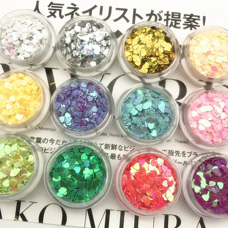 1 шт. украшения для ногтей Love Sequins тонкие наклейки Микс красное сердце сделай сам