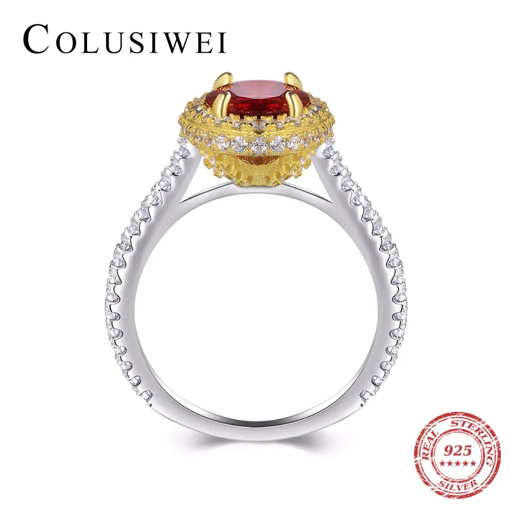 COLUSIWEI New Style Luxury Brand Classic Gold & White Color Red CZ Rings Fashion Solid 925 Sterling Silver Wedding Ring Jewelry
COLUSIWEI New Style Luxury Brand Classic Gold & White Color Red CZ Rings Fashion Solid 925 Sterling Silver Wedding Ring Jewelry