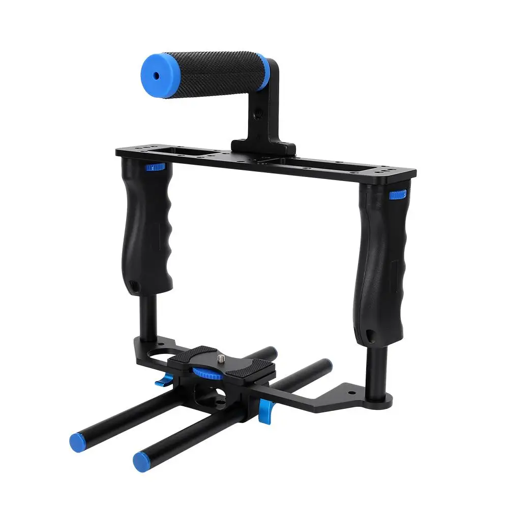 VBESTLIFE Aluminum Alloy DSLR Camera Mount with Top Handle Grip Photo Studio Kit Rabbit Cage Stabilizer Film Making Camera Video Cage Kit