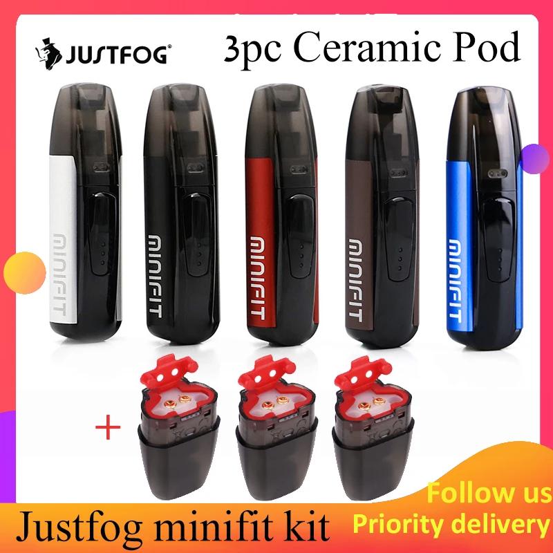 

Original Justfog minifit Starter Kit 370mAh all in one vape kit as justfog q16 with MINIFIT battery compact pod vaping device