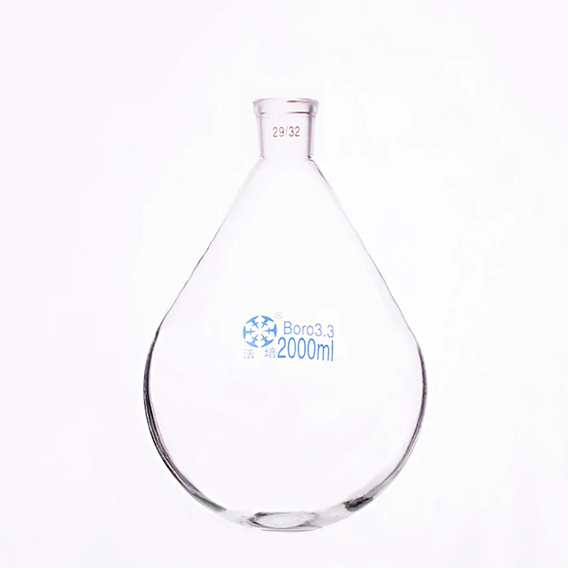 Flask eggplant shape,short neck standard ground mouth,Capacity 2000ml and joint 29/32,Eggplant-shaped flask
Flask eggplant shape,short neck standard ground mouth,Capacity 2000ml and joint 29/32,Eggplant-shaped flask