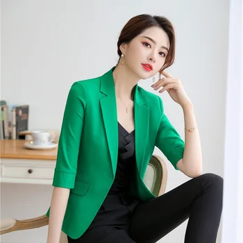New Styles Half Sleeve 2019 Spring Summer Blazers and Jackets Coat For Business Women Female Tops Outwear Ladies Office Clothes
New Styles Half Sleeve 2019 Spring Summer Blazers and Jackets Coat For Business Women Female Tops Outwear Ladies Office Clothes