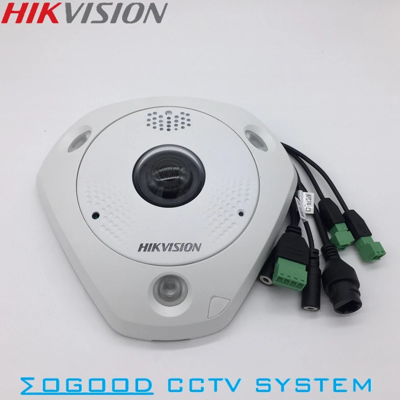 

Hikvision Chinese Version DS-2CD6362F-IVS 6MP Fisheye View Outdoor Waterproof IP Camera Support ONVIF RTSP SD Card PoE IR