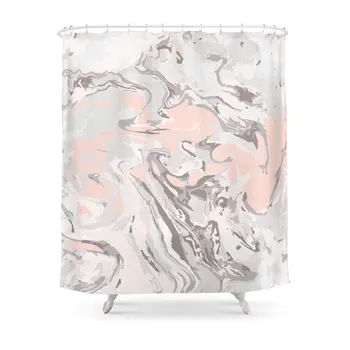 Effect Marble Pink Shower Curtain Waterproof Polyester Fabric Bathroom Decor Multi-Size Printed Shower Curtain with 12 Hooks
Effect Marble Pink Shower Curtain Waterproof Polyester Fabric Bathroom Decor Multi-Size Printed Shower Curtain with 12 Hooks