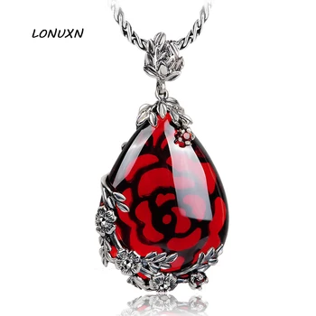 2 styles 925 silver Natural semi-precious stones inlay red necklace old silversmith garnet vintage Bangkok style female Pendant
2 styles 925 silver Natural semi-precious stones inlay red necklace old silversmith garnet vintage Bangkok style female Pendant