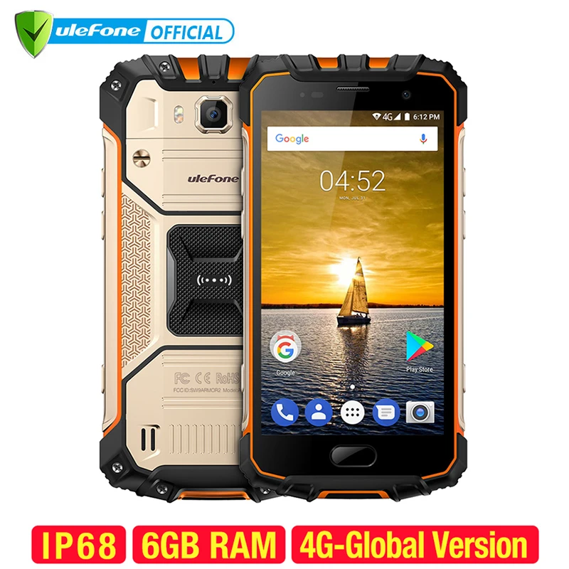 Ulefone Armor 2 IP68 Waterproof Mobile Phone Android 7.0 5.0" FHD MTK6757 Octa Core 6GB+64GB 16MP Global Version 4G Smartphone
Ulefone Armor 2 IP68 Waterproof Mobile Phone Android 7.0 5.0" FHD MTK6757 Octa Core 6GB+64GB 16MP Global Version 4G Smartphone