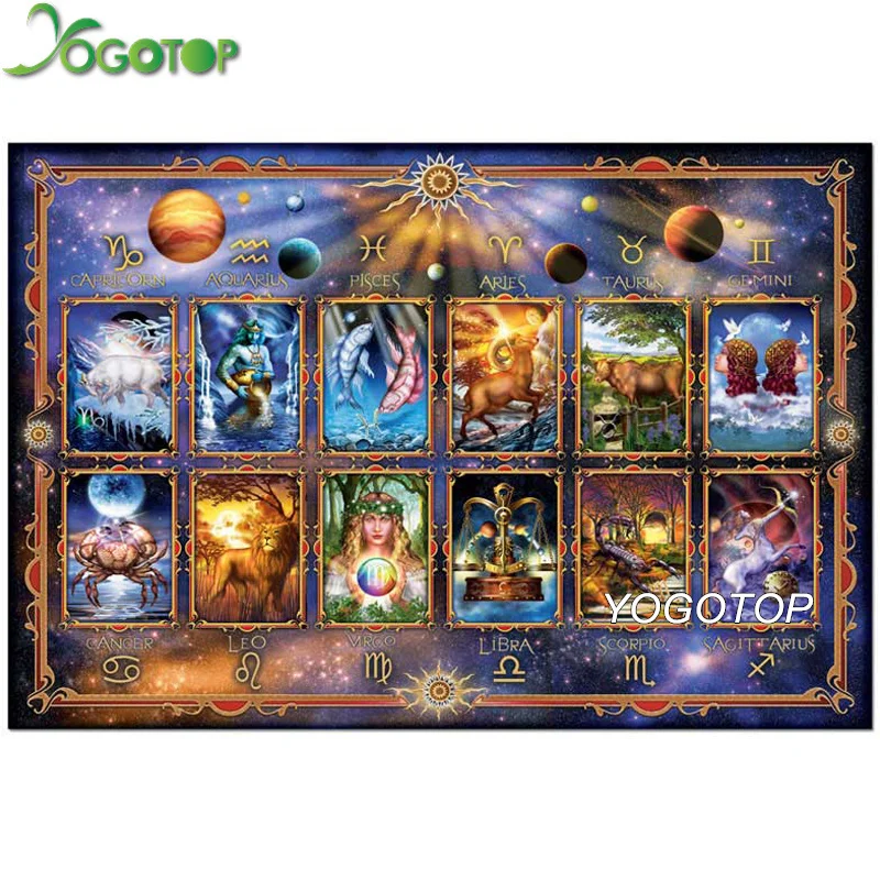 YOGOTOP DIY Full square/round drill Diamond Painting 'tarot cards zodiac signs 12 constellations' Diamond Embroidery Art YY603 
YOGOTOP DIY Full square/round drill Diamond Painting 'tarot cards zodiac signs 12 constellations' Diamond Embroidery Art YY603