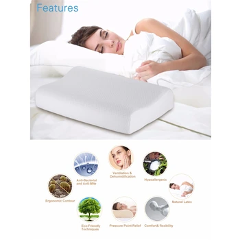 Talalay 100% Ventilated Natural Latex Pillow Contoured Shape High Loft Medium Firm Zero Stress Healthy Memory Pillow 
Talalay 100% Ventilated Natural Latex Pillow Contoured Shape High Loft Medium Firm Zero Stress Healthy Memory Pillow