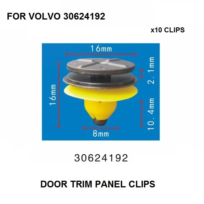 FREE SHIPPING !!! x10pcs FOR VOLVO OEM 11-16 S60 Exterior-Rocker Molding Clip 30624192 New
FREE SHIPPING !!! x10pcs FOR VOLVO OEM 11-16 S60 Exterior-Rocker Molding Clip 30624192 New