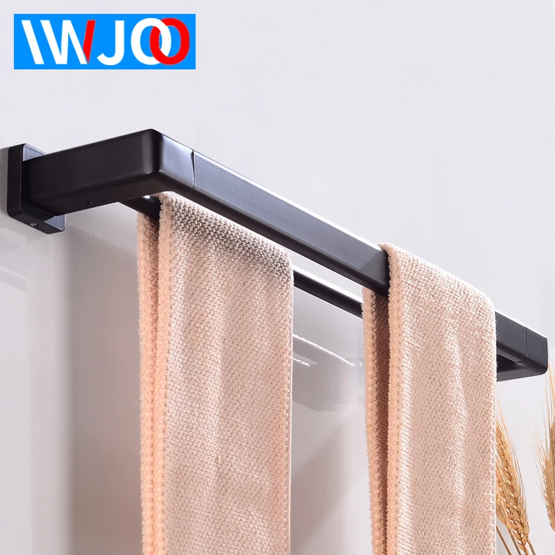 Towel Bar Holder Aluminum Double Bathroom Towel Rack Hanging Holder Black Wall Mounted Towel Holder Restroom Clothes Robe Rack
Towel Bar Holder Aluminum Double Bathroom Towel Rack Hanging Holder Black Wall Mounted Towel Holder Restroom Clothes Robe Rack