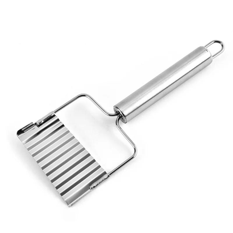 Potato Dough Waves Crinkle Cutter Slicer Home Kitchen Vegetable Chip Blade Stainless Steel Knife Cooking Tools
Potato Dough Waves Crinkle Cutter Slicer Home Kitchen Vegetable Chip Blade Stainless Steel Knife Cooking Tools