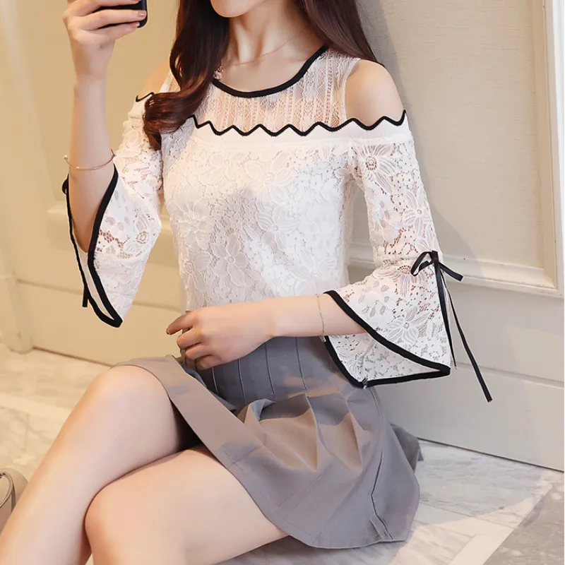 FREE SHIPPING Lace Stitching Blouse OG0725