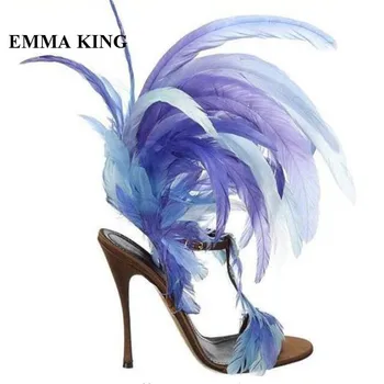 EMMA KING fur slides Stage Shoes Women Buckle T-Strap High Heels Summer Sandals Ankle Wrap Beach Stage Sandals Woman's shoes
EMMA KING fur slides Stage Shoes Women Buckle T-Strap High Heels Summer Sandals Ankle Wrap Beach Stage Sandals Woman's shoes