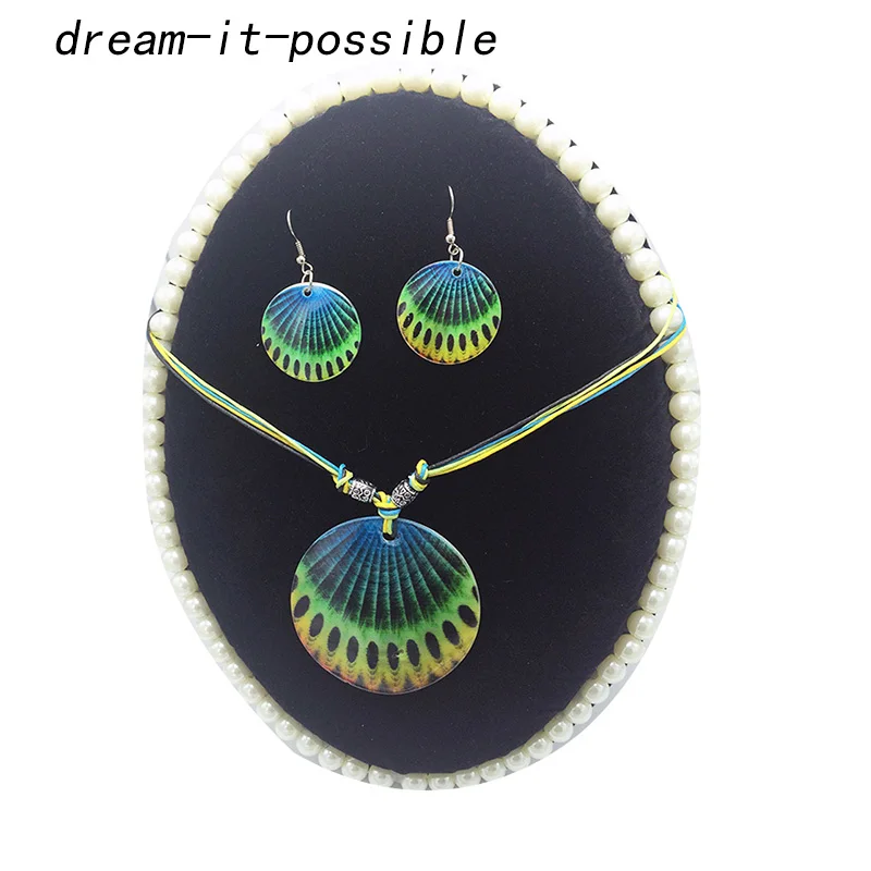 Dream-it-possible Flower Print Green Peacock Big Ethnic Long Woman Choker Shell Necklace Earring Jewelry Earring Set Party PCS
Dream-it-possible Flower Print Green Peacock Big Ethnic Long Woman Choker Shell Necklace Earring Jewelry Earring Set Party PCS