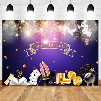 Magic Show Photography Backdrop for Studio Happy Birthday Party Photo Background Mysterious Mask Shiny Stars Magic Pigeon
Magic Show Photography Backdrop for Studio Happy Birthday Party Photo Background Mysterious Mask Shiny Stars Magic Pigeon