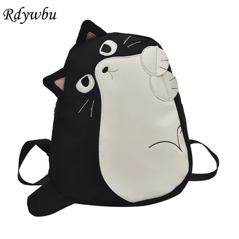 Rdywbu Cartoon Cat Shaped School Bag Girls Cute Emboridery Canvas Backpack Big 3D Travel Bag Black White Rucksack Mochilas B748
Rdywbu Cartoon Cat Shaped School Bag Girls Cute Emboridery Canvas Backpack Big 3D Travel Bag Black White Rucksack Mochilas B748