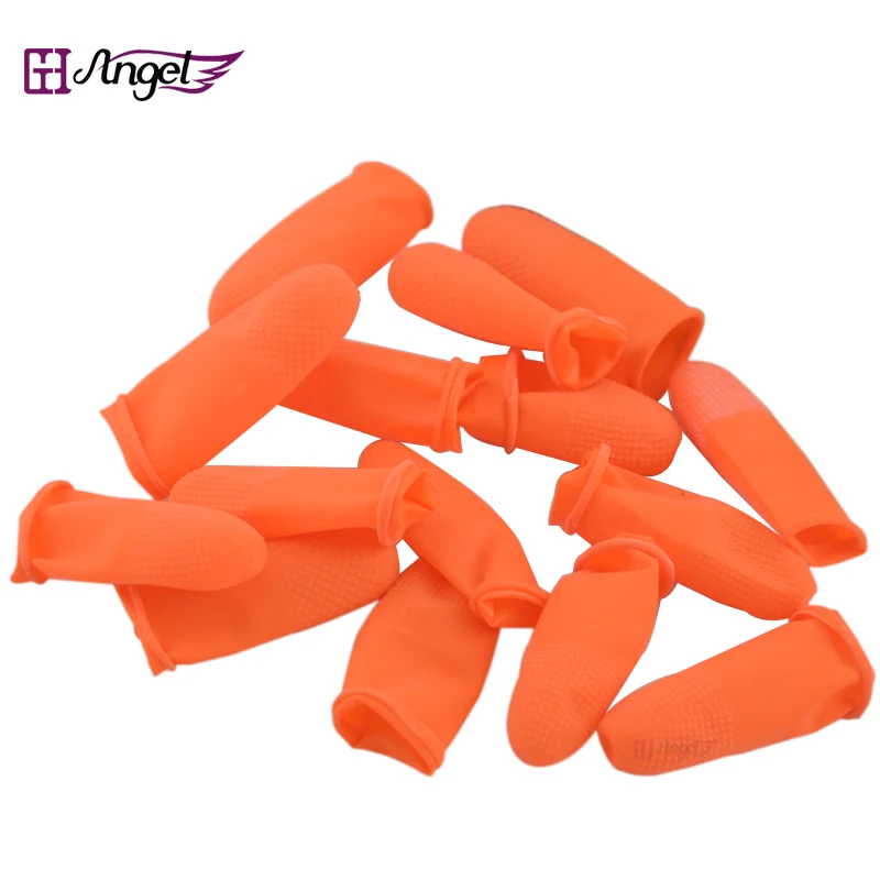 

10pcs Safety Latex Heat Insulation Finger Protector Cots/Shields Antislip Antistatic Finger Tip for Keratin Hair Extensions