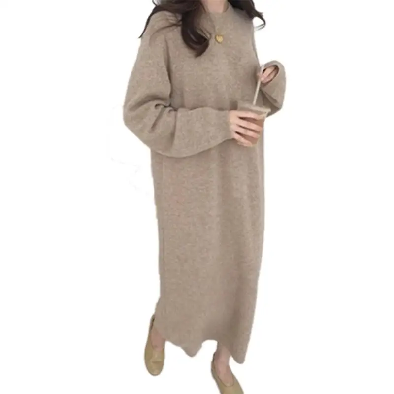 2019 Women Autumn Winter Warm Loose Long Sweater Dress Female Pullover Straight Knitted Casual Thick Wool Robe Vestidos X112
2019 Women Autumn Winter Warm Loose Long Sweater Dress Female Pullover Straight Knitted Casual Thick Wool Robe Vestidos X112